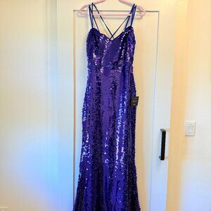 Lulu's Purple Sequin Dress size L (unworn, tags on)